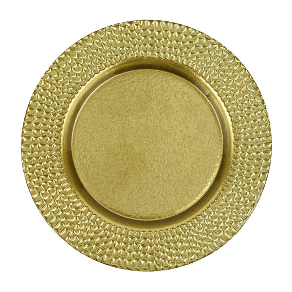 Vietri Pelli Glass Dinnerware, Gold Charger