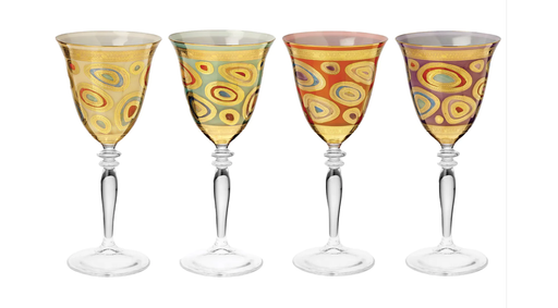 Vietri Regalia Wine Glasses Asstd., Set/4