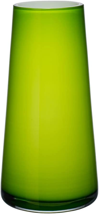 Villeroy & Boch Numa Square Vase, Juicy Lime 13.25 In