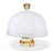 Vivience Glass Cake Dome with Colored Diamond Base and Knob