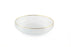 Vivience Curved Glass Bowl with Gold Rim