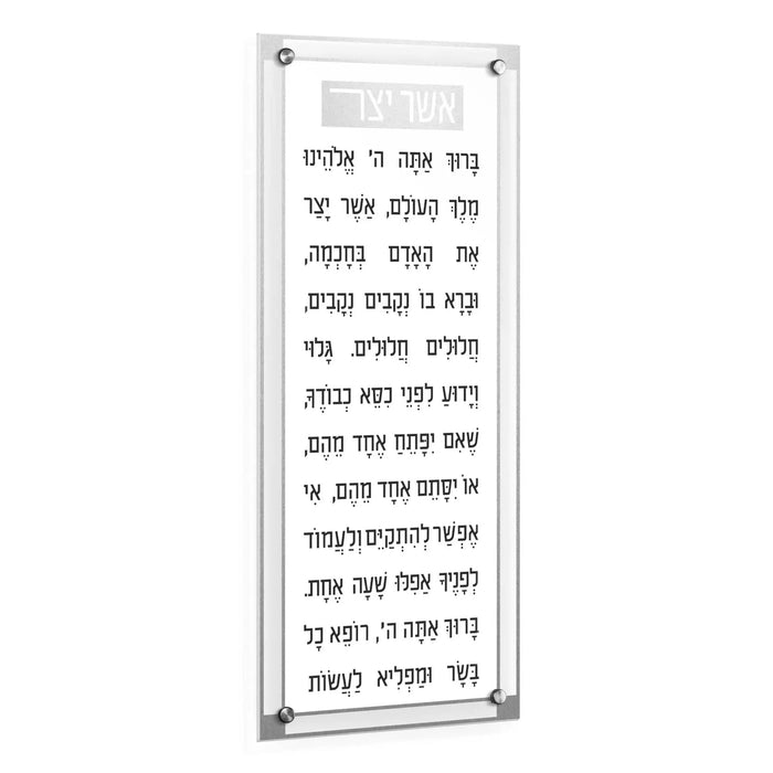 Waterdale Collection Basic Asher Yatzar Wall Mountable Card, Classic 2.0