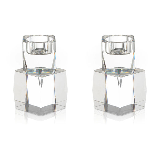 Waterdale Collection Crystal Tea Light , Clear Cube