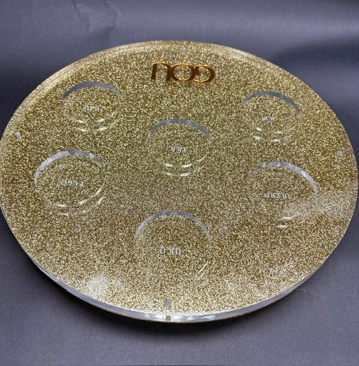 Waterdale Gold Glitter/Sparkle Pesach Keara and Matza Box