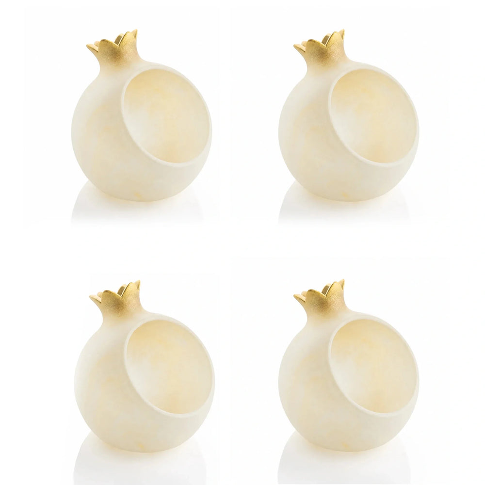 Waterdale Collection Rosh Hashana Individual Resin Pomegranate Honey Dish Set, SET/4