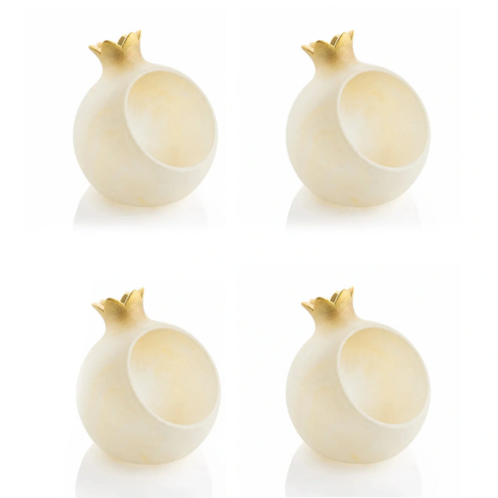 Waterdale Collection Rosh Hashana Individual Resin Pomegranate Honey Dish Set, SET/4