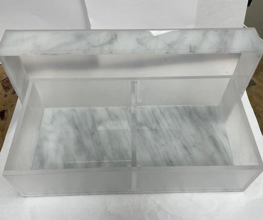 Waterdale Collection Section Lucite/Marble Tray