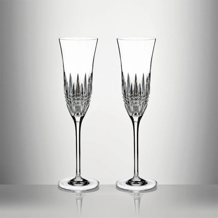 Waterford Lismore Diamond Essence Champagne Flute, 7oz, Set of 2