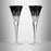 Waterford Lismore Black Toasting Flute, 5.5 oz, Set/2