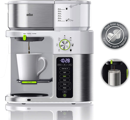 Braun MultiServe Coffee Machine 10-Cup, Stainless Steel KF9070SI