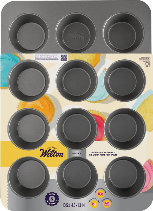 Wilton SIlver Non-Stick 12 Cup Muffin Pan