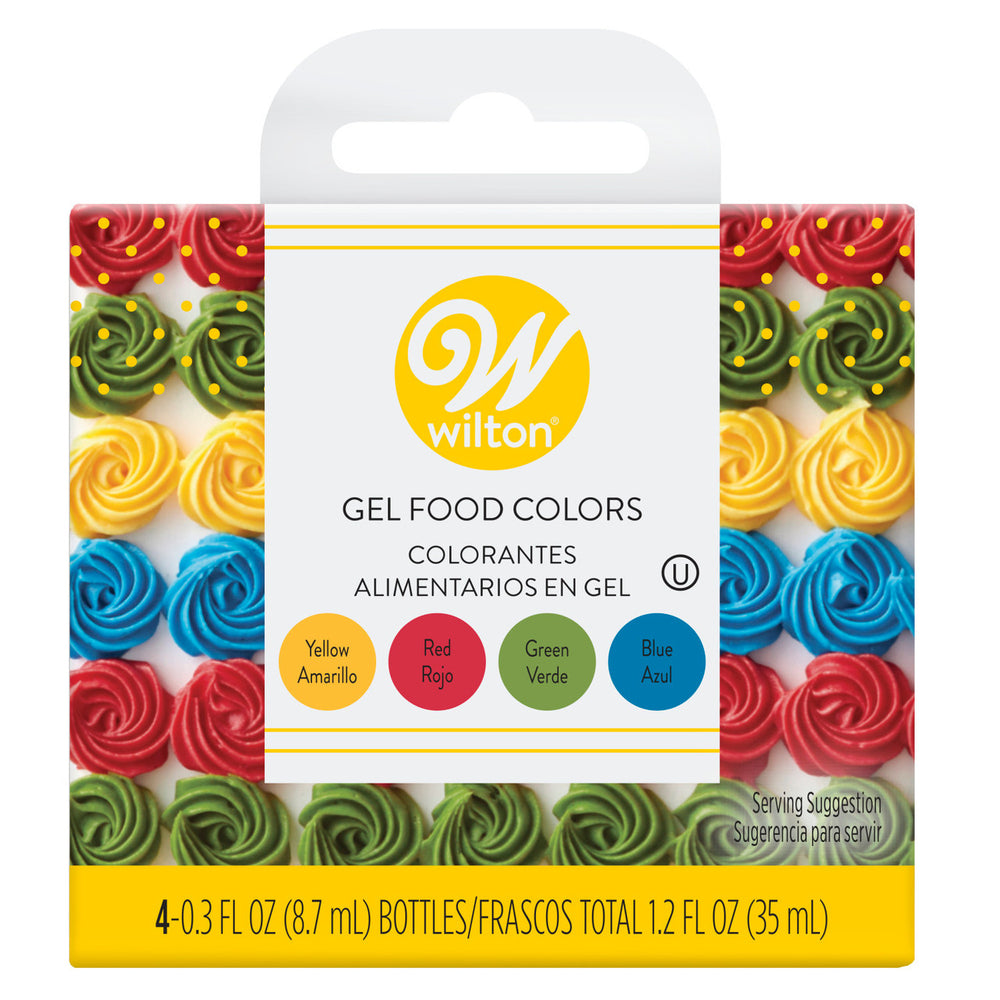 Wilton Primary Gel Icing Colors, 4 Colors