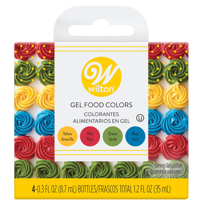 Wilton Primary Gel Icing Colors, 4 Colors