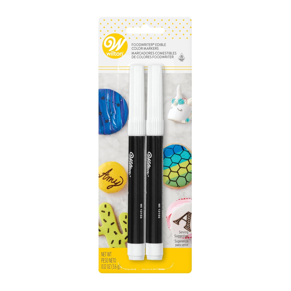 Wilton Black Food Marker, 2-Count Pack of Edible Markers