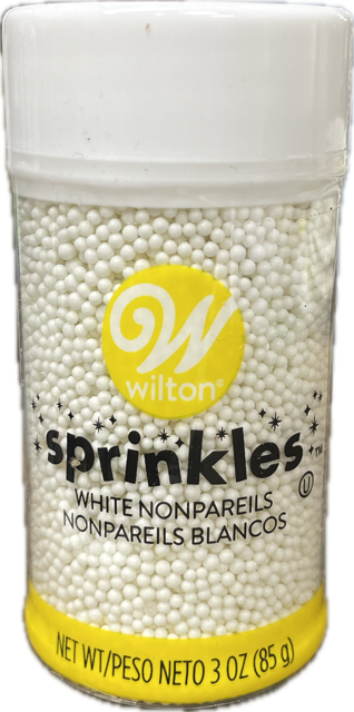 Wilton 3 oz. White Nonpareils Sprinkles