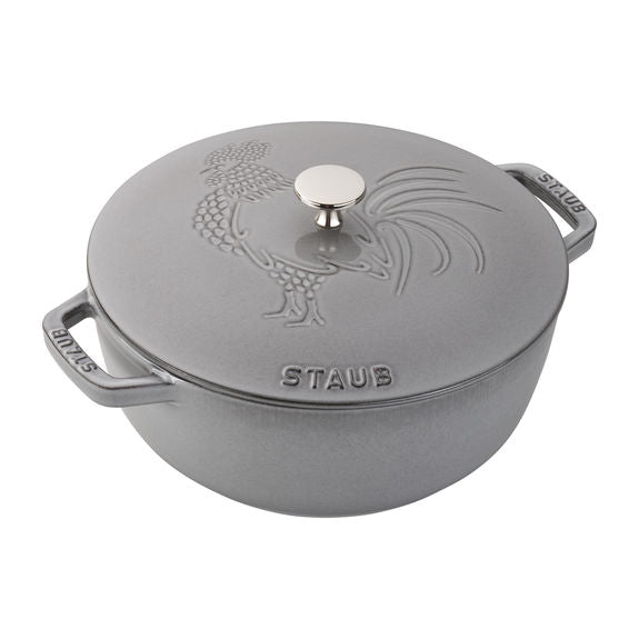 Staub Cast Iron 3.75 quart Essential French Oven Rooster Lid