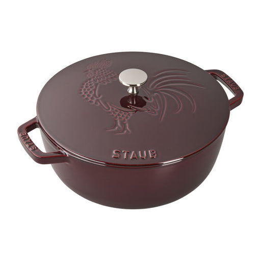 Staub Cast Iron 3.75 quart Essential French Oven Rooster Lid