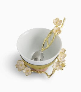 Michael Aram Cherry Blossom Porcelain Small Serving Bowl w/ Spoon