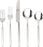 Fortessa Jaxson 18/10 Stainless Steel Flatware, Mirrored Stainless Steel, 20 Piece Place Setting Service for 4