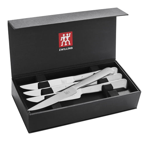 Zwilling Stainless Steel  Porterhouse Steak Knife Set of 8 with Black Presentation Box