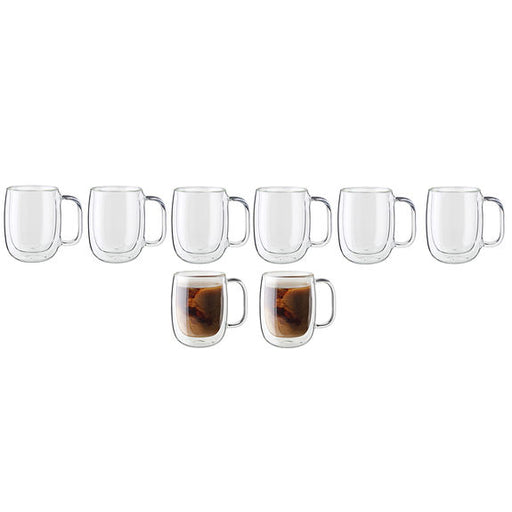 Zwilling Sorrento Double Wall 12 Oz Coffee Mug Glasses Buy 6 Get 8