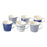 Royal Doulton Pacific Blue Accent Mugs Blue Set of 6