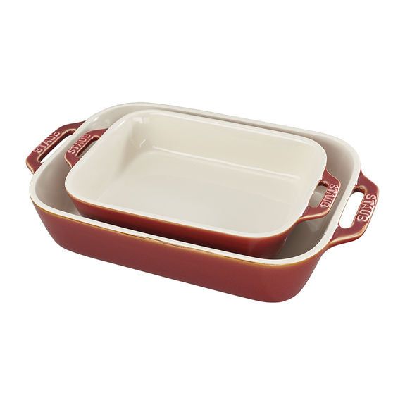 Staub 2 Piece Rectangular Baking Dish Set