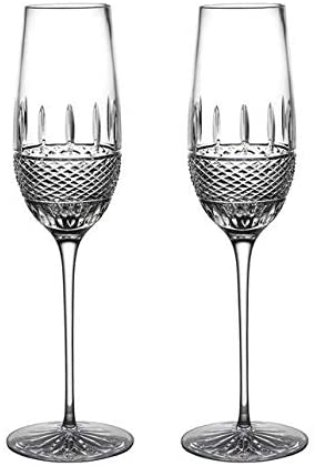 Waterford Irish Lace Crystal Flutes, Set of 2