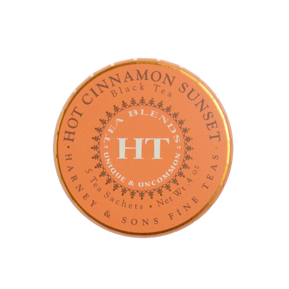 Harney & Sons Tagalong Hot Cinnamon Sunset Spice Tea 5 Sachets in Tin