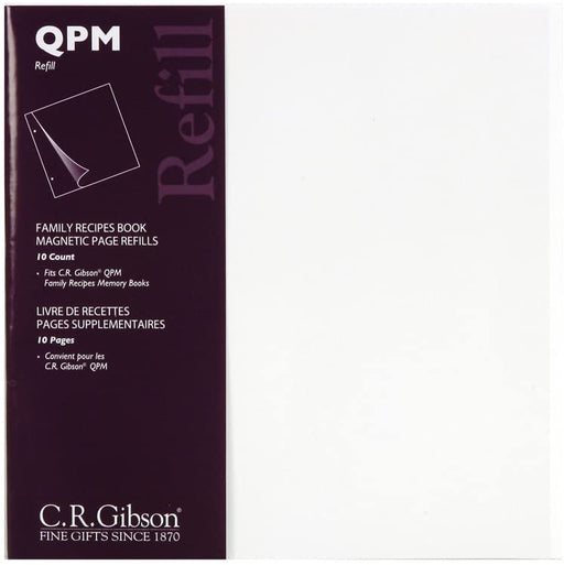 CR Gibson Magnetic Photo Recipe Refill Pages, 10 count