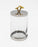 Godinger Mushroom Finial Canister Storage Container, with Silver Band
