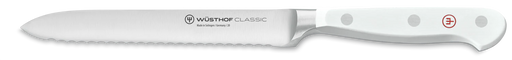 WUSTHOF Classic 5" Serrated Utility Knife, White