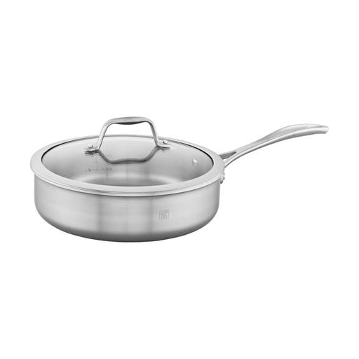 Zwilling SPIRIT 3 Ply 3 Quart Saute Pan Polished Interior with Glass Lid