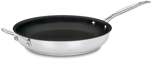 Cuisinart 722-30HNS Chef's Classic Stainless Nonstick 12-Inch Open Skillet with Helper Handle