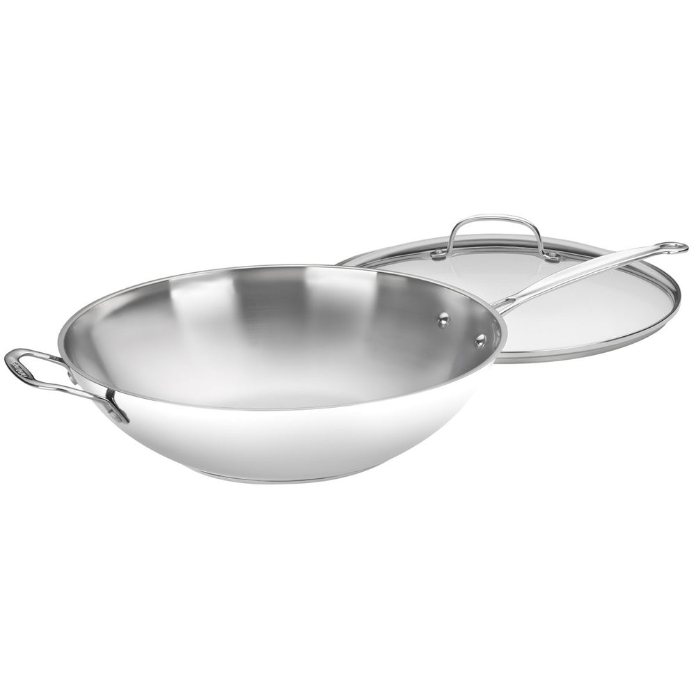 Cuisinart 14" Stir Fry with Helper Handle and Glass Cover