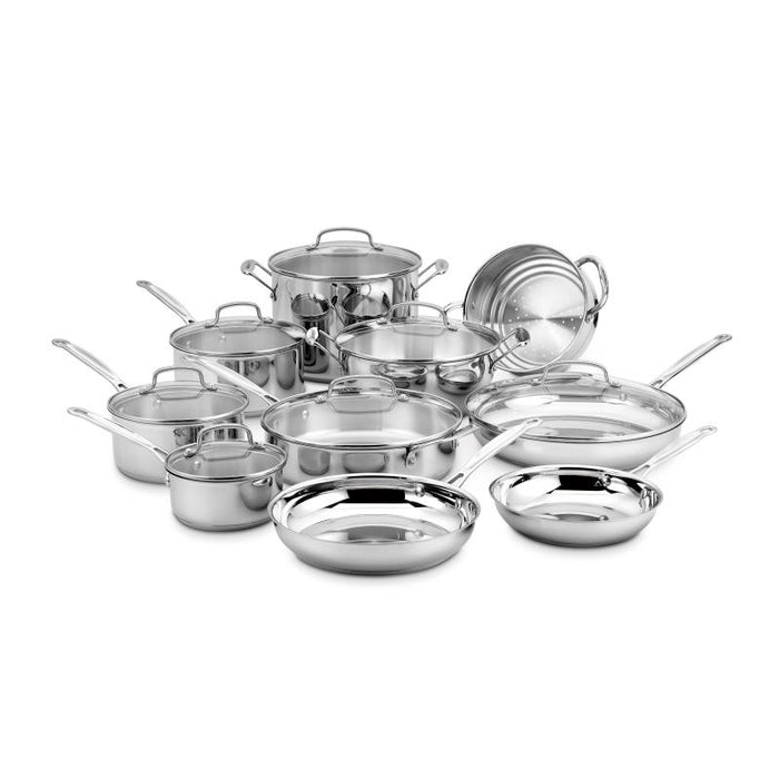 Cuisinart 7-Piece Cookware Set, Chef's Classic Stainless Steel Collection,  77-7P1