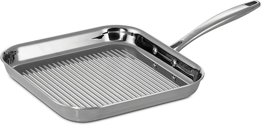 Tramontina Grill Pan Stainless Steel Tri-Ply Clad 11-Inch