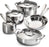 Tramontina Gourmet Stainless Steel Induction-Ready Tri-Ply Clad Cookware Set
