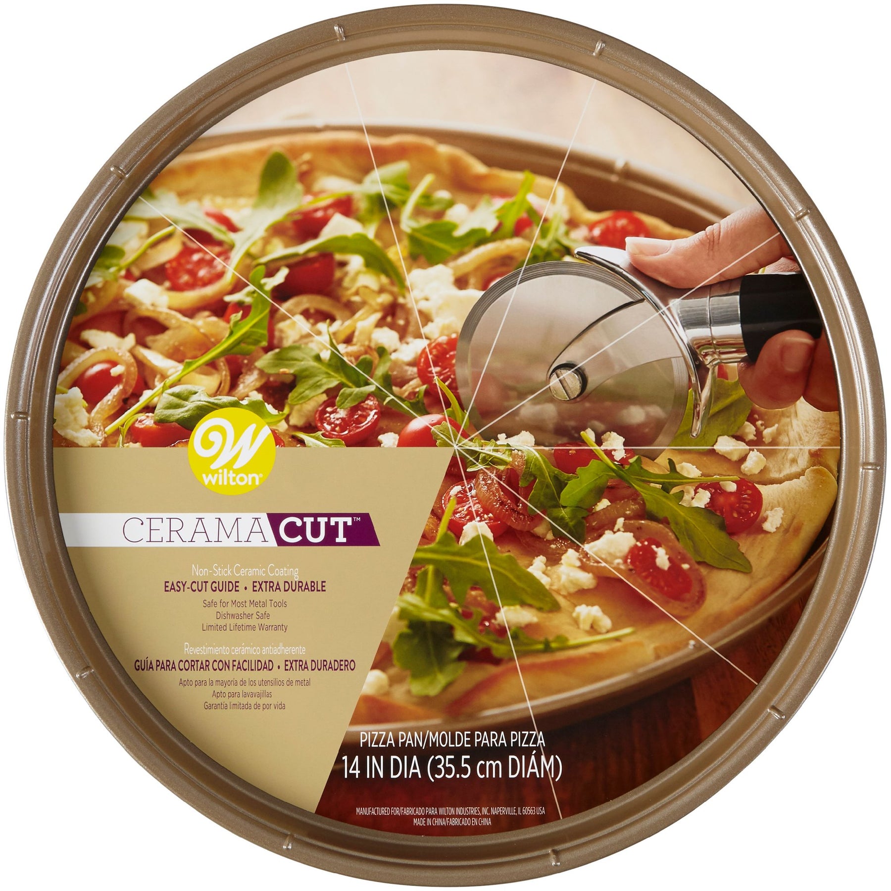 Perfect Results Premium Non-Stick Pizza Crisper Pan, 14-Inch - Wilton