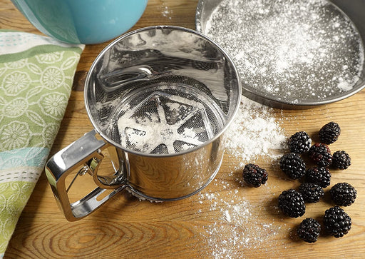RSVP Stainless Steel Triple Mesh Flour Sifter