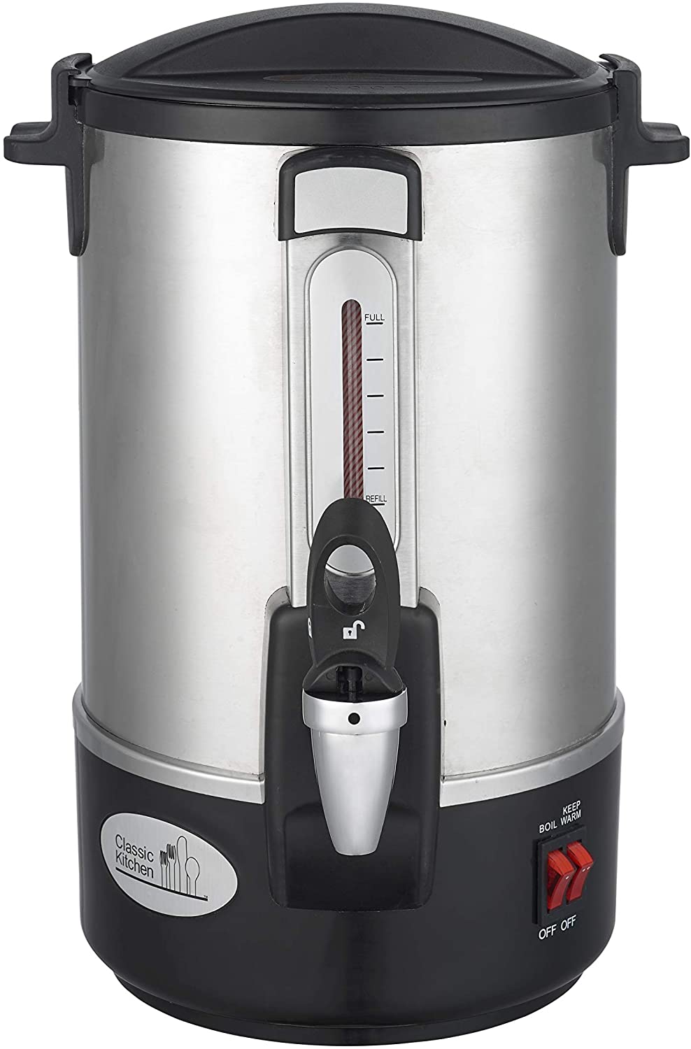 Classic Kitchen 28 Cup Capacity Hot Water Boiler Urn with New Twisloc˜ Safety Tap
