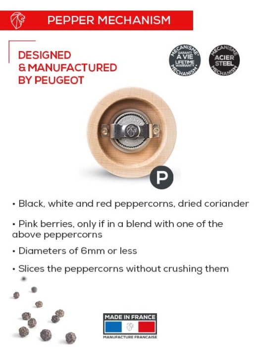 Peugeot Line Aluminum Dark Pepper Mill
