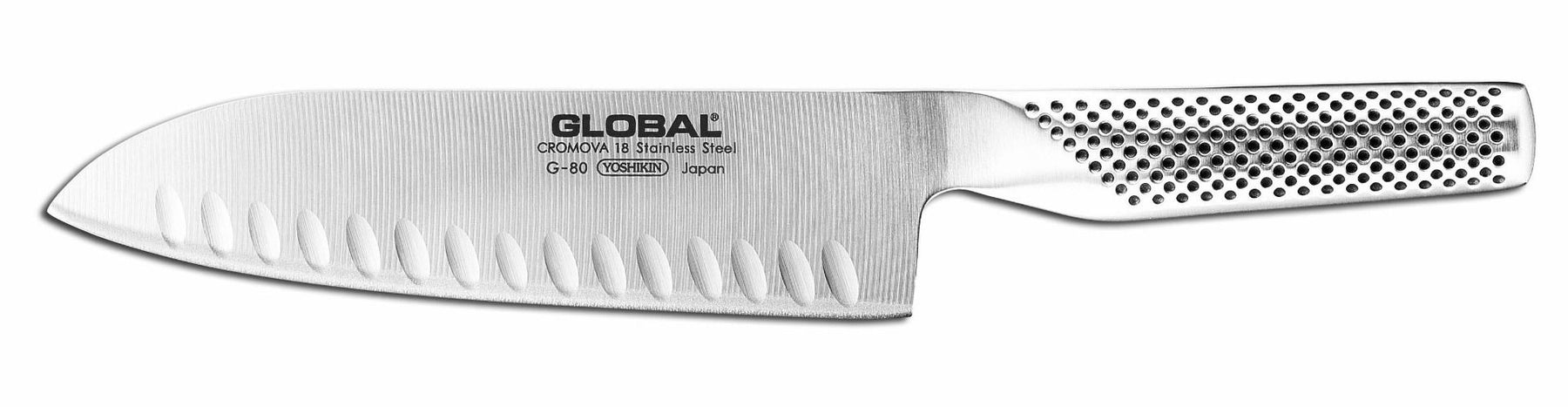 Global G48 G-48-7 inch 18cm Santoku Hollow Ground Knife 7" Stainless
