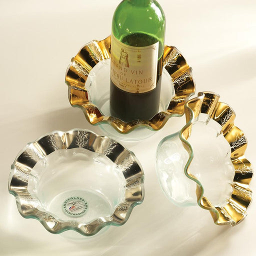 Annieglass Ruffle Wine Coaster 7.75"