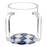 BT Shalom Lucite Wash Cup with Blue Checkered Painted Base