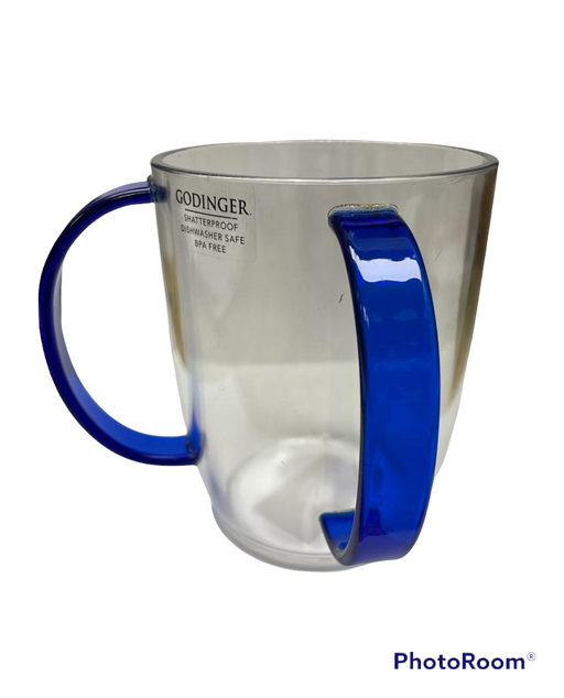 Godinger Washing Cup, Blue Handles