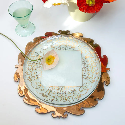 Annieglass Rococo Platters, Gold