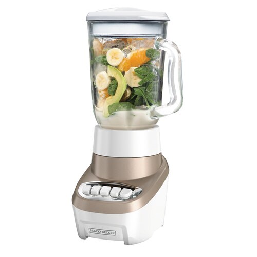 Black and Decker Multi-Function Blender with 6-Cup Glass Jar, 4 Speed Settings, Champagne