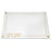 BT Shalom Embroidered Leatherette Lucite & Glass Top Challah Board