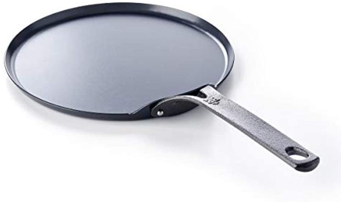The Cookware Company BK Black Steel Pre-Seasoned Carbon Steel Crepe Pan 10 inch